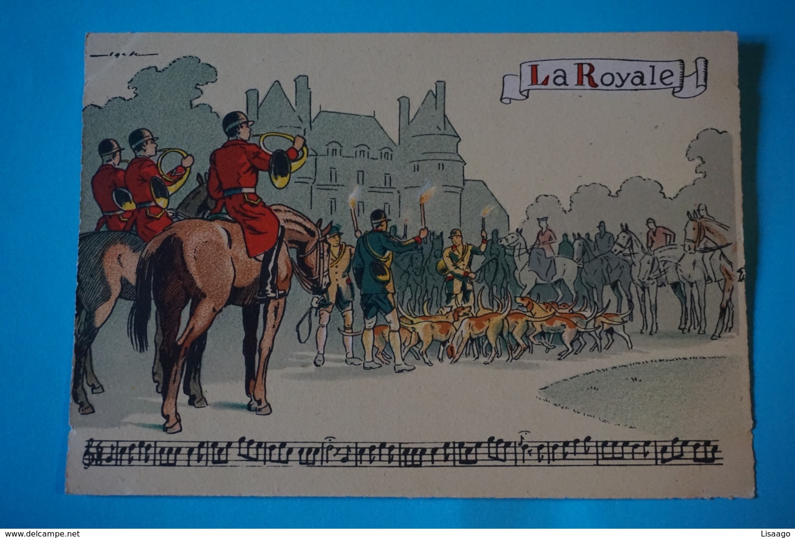 CPSM Illustrateur JACK PARTITIONS MUSIQUES Sonneries Trompes CHASSE A COURRE CHEVAL CHIEN COR La Royale 1950/1960 - Autres & Non Classés