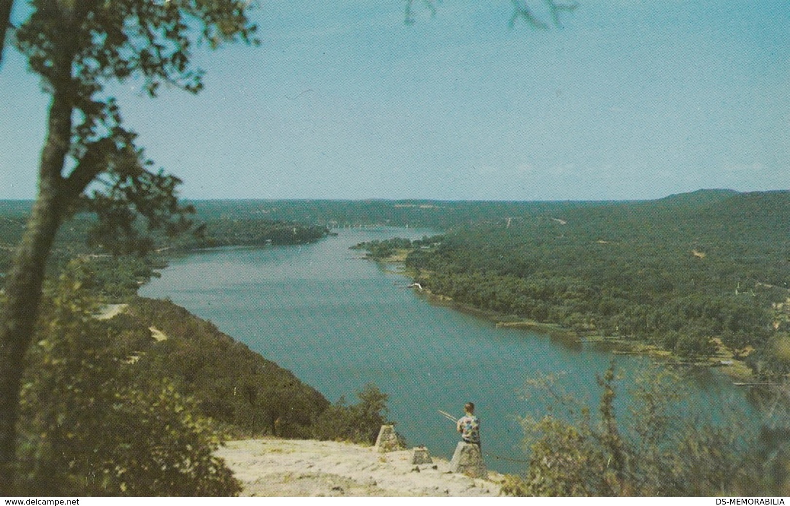 AUSTIN TX - LAKE AUSTIN SEEN FROM MT BONNELL POSTCARD - Austin