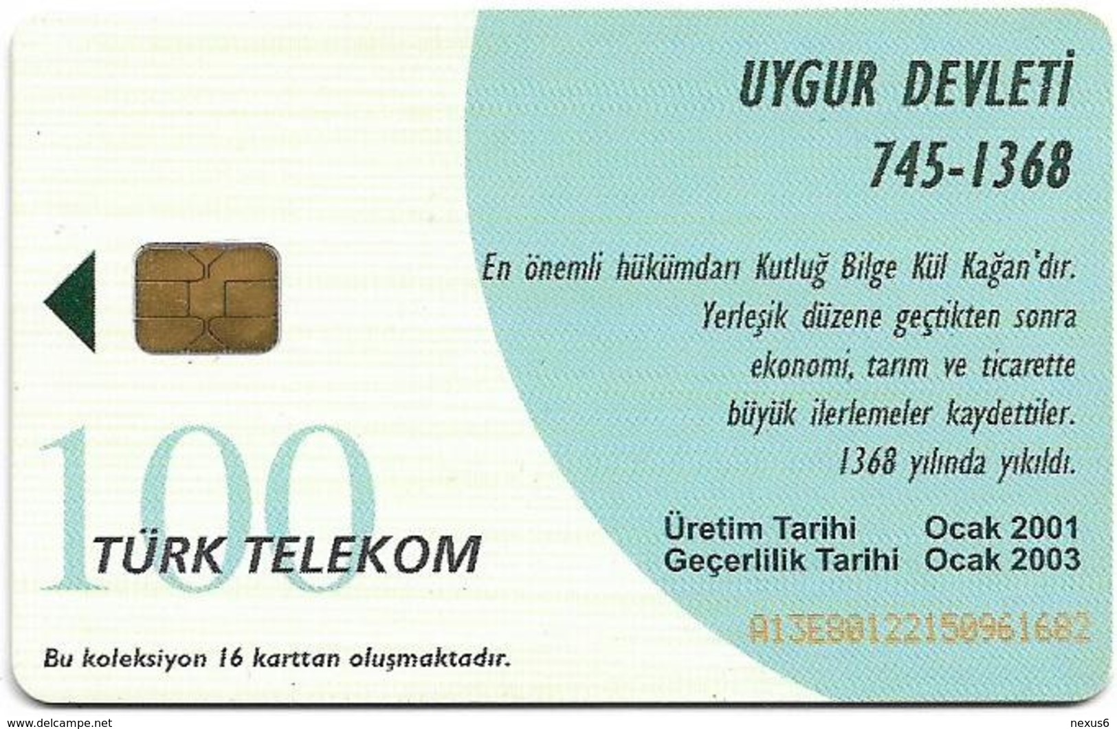 Turkey - TT (chip) - C-006 - Great Turkish States - Kutlug Bilge, (Chip C.H.T.), 01.2001, 100U, Used - Turchia