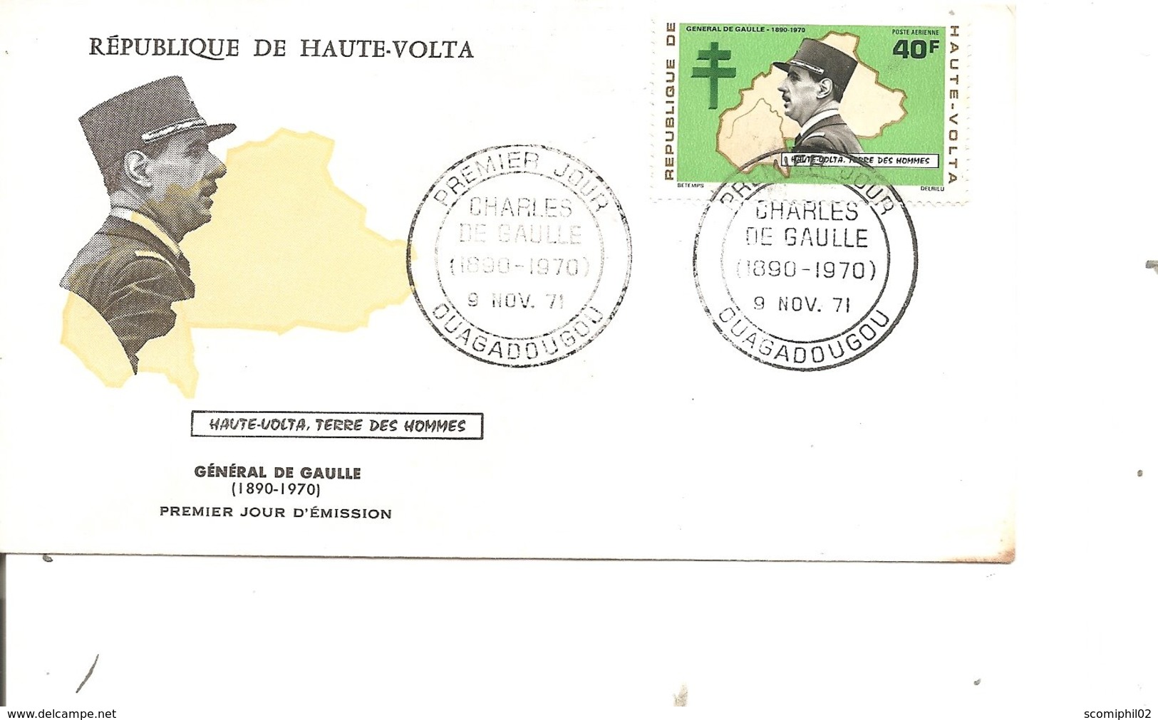 DeGaulle ( FDC De Haute-Volta De 1971 à Voir) - De Gaulle (General)