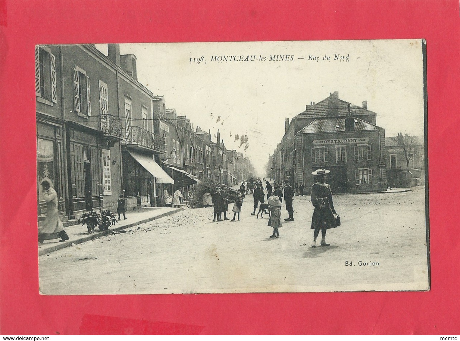 CPA  Abîmée  - Montceau Les Mines  - Rue Du Nord - Montceau Les Mines