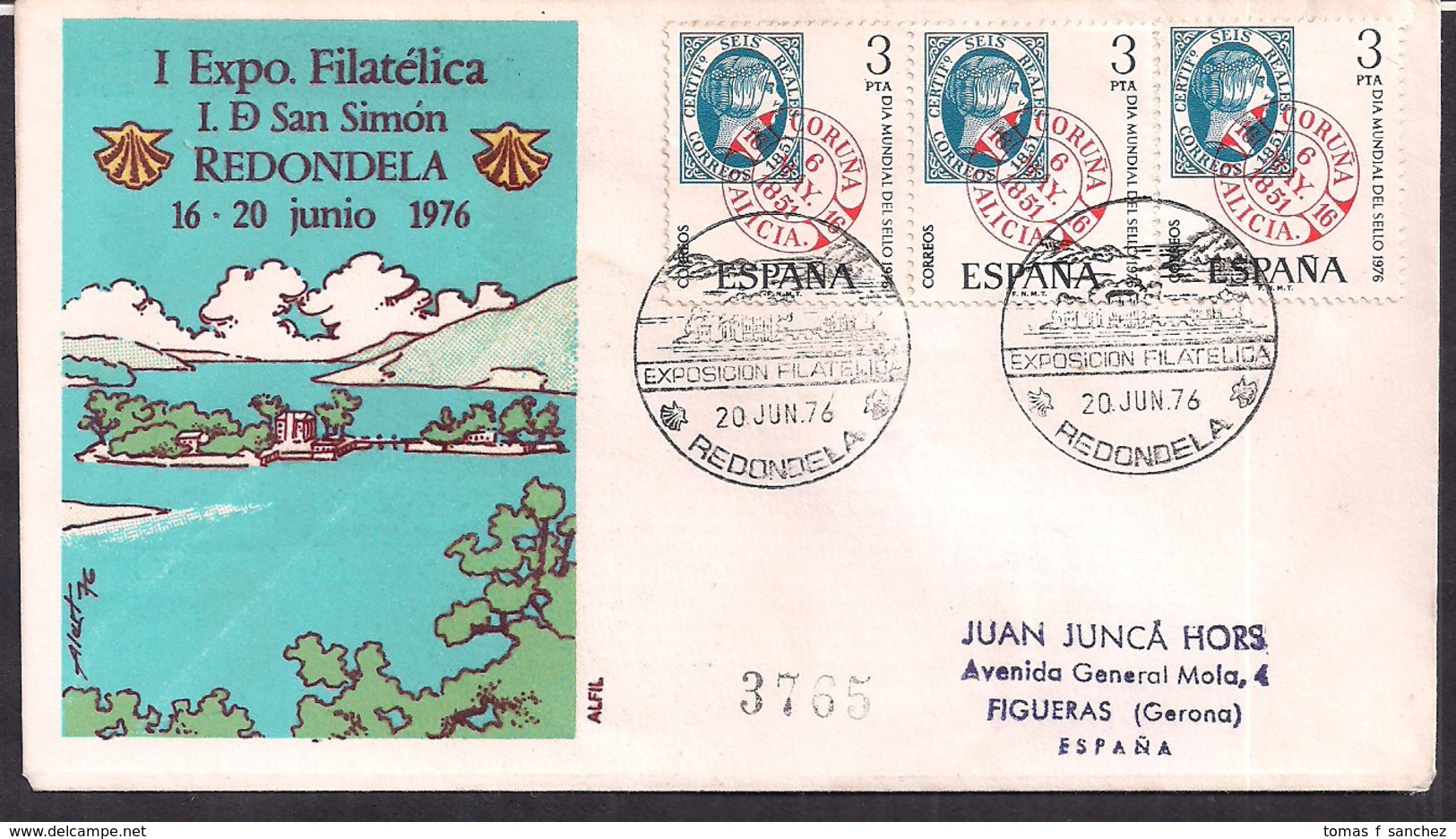 España - 1976 - Cachets Spéciaux - I Exposition Philatélique - San Simon - Redondela - FDC