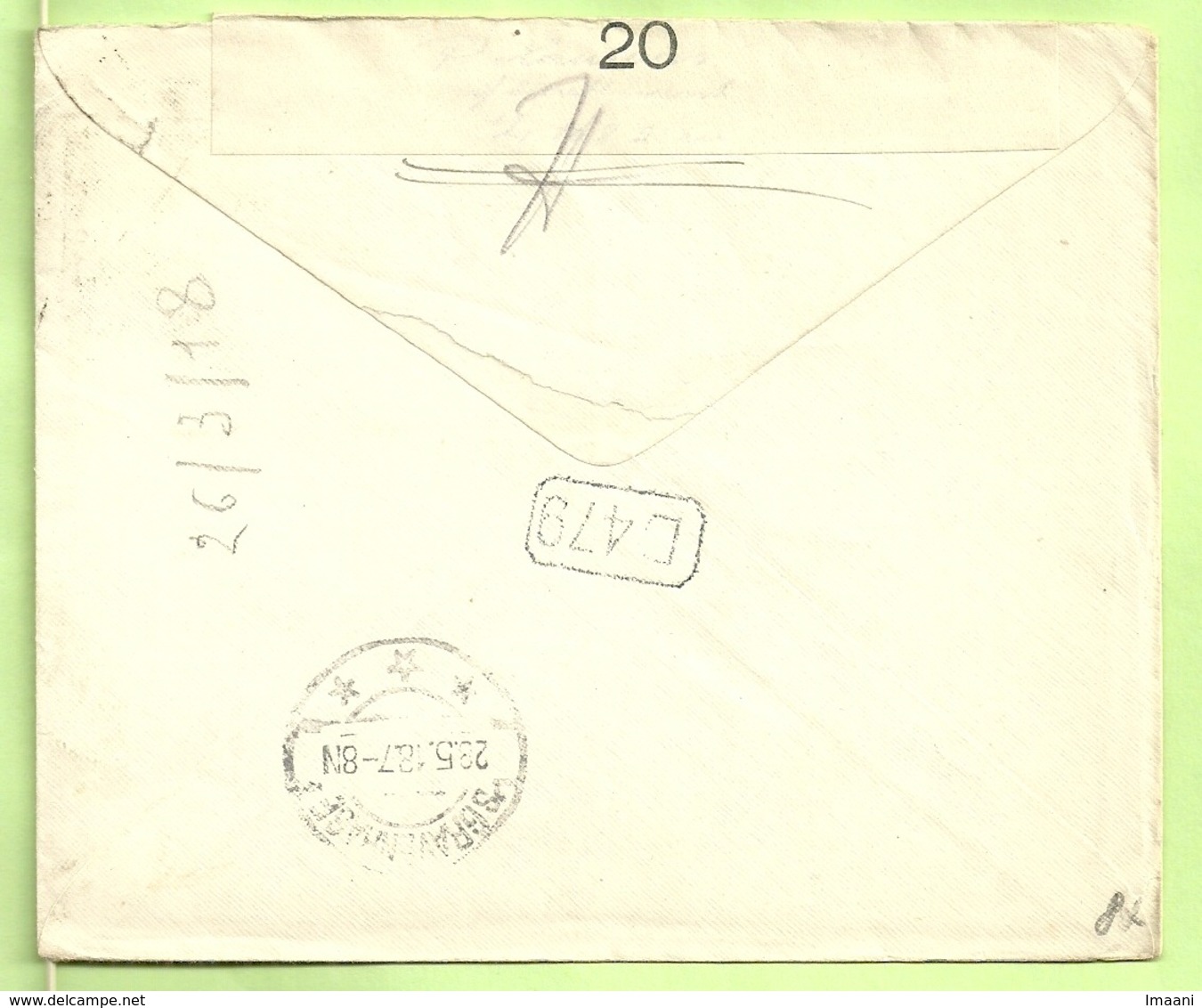 140 Op Brief PMB 4-> La Haye (Holland) Strookje CENSURE MILITAIRE 20 + CENSUUR + C.F.(Folkestone) (B4141) - Belgische Armee