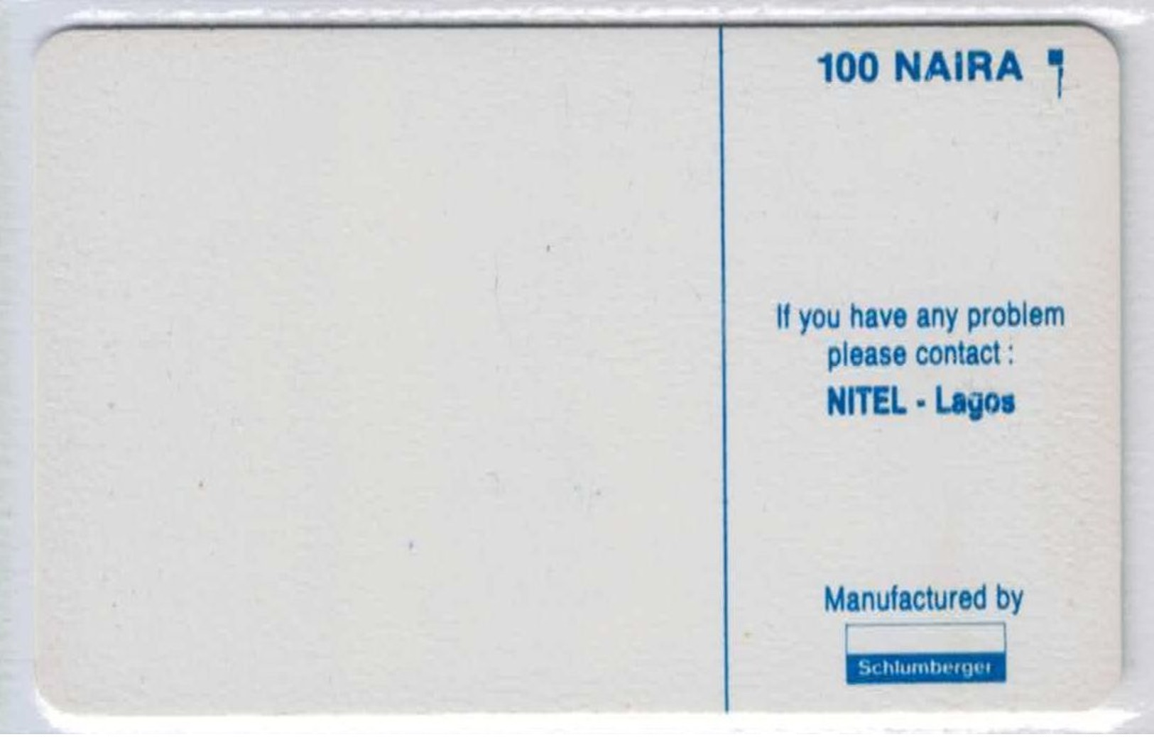 100 NAIRA Bleue - RARE - Sans N° De Série Mais Fonctionnelle - Voir Scans - Nigeria
