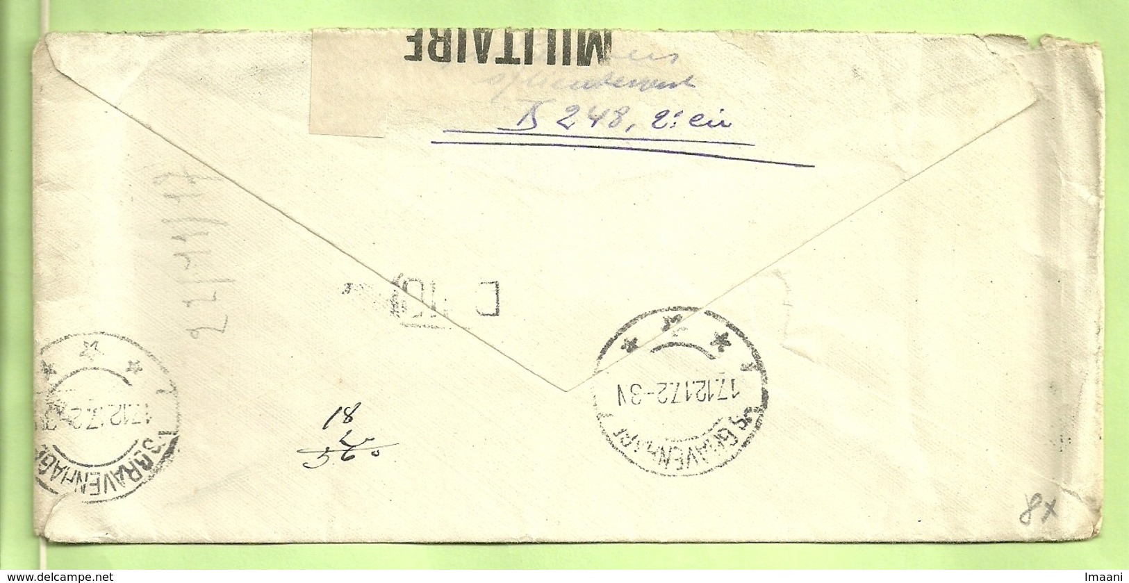 138 Op Brief PMB 4 -> La Haye (Holland) Strookje CENSURE MILITAIRE 24 + CENSUUR + C.F.(Folkestone) (B7134) - Belgische Armee