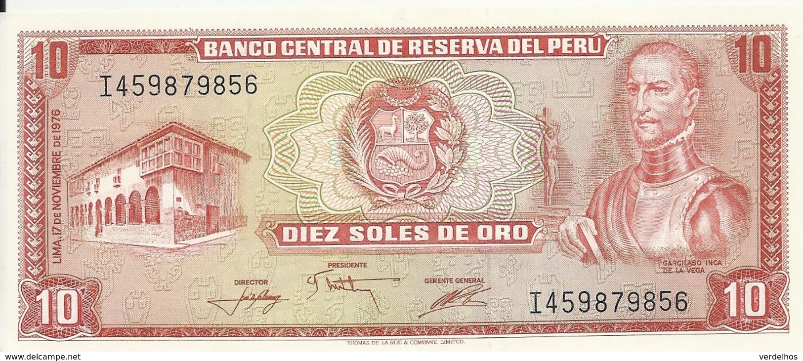 PEROU 10 SOLES DE ORO 1976 UNC P 112 - Peru