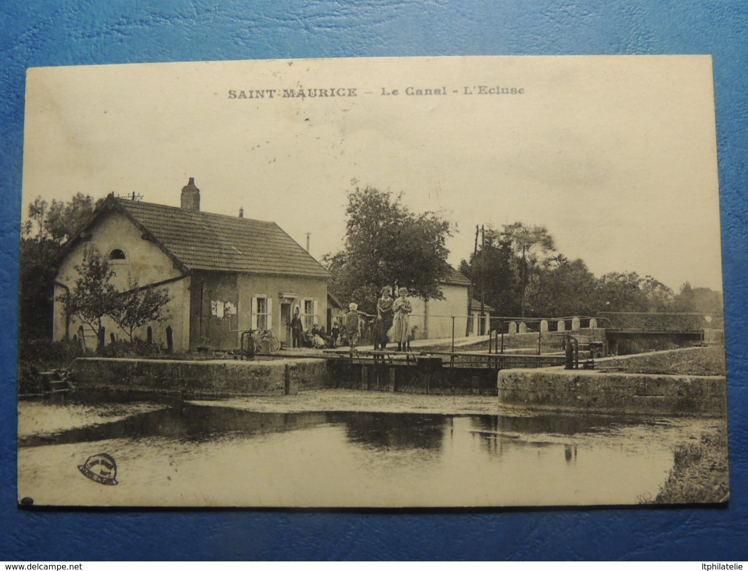 CPA   SAINT MAURICE DOUBS   LE CANAL   ECLUSE  1923 - Andere & Zonder Classificatie