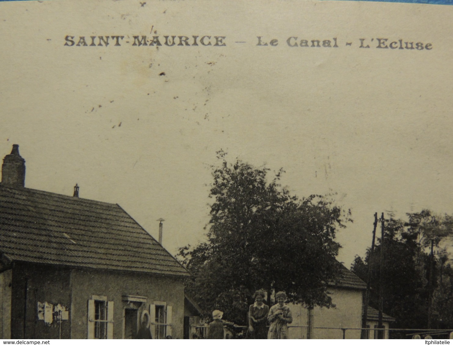 CPA   SAINT MAURICE DOUBS   LE CANAL   ECLUSE  1923 - Andere & Zonder Classificatie