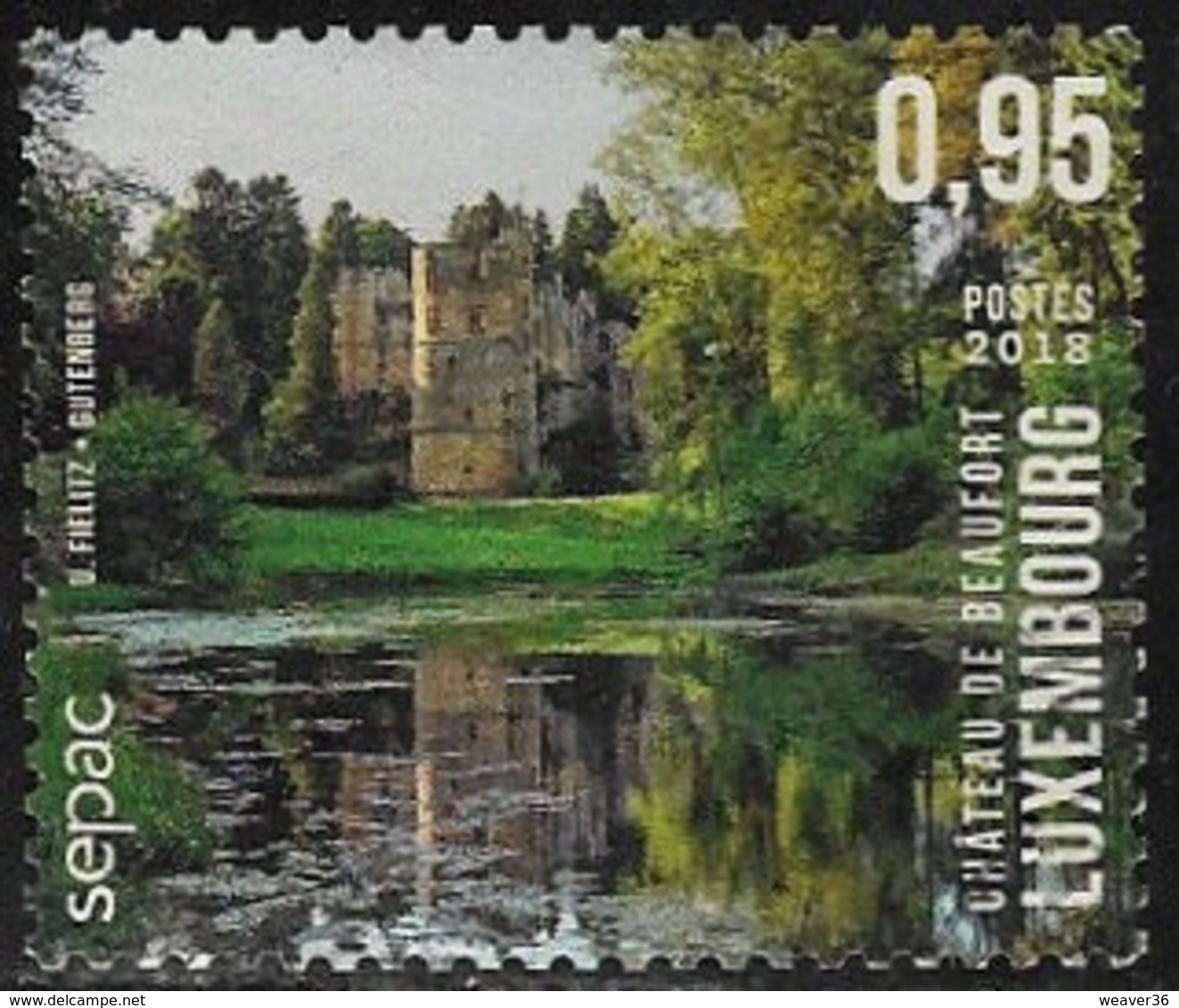 Luxembourg 2018 SEPAC Chateau Beaufort 95c Good/fine Used [40/32875ND] - Gebraucht