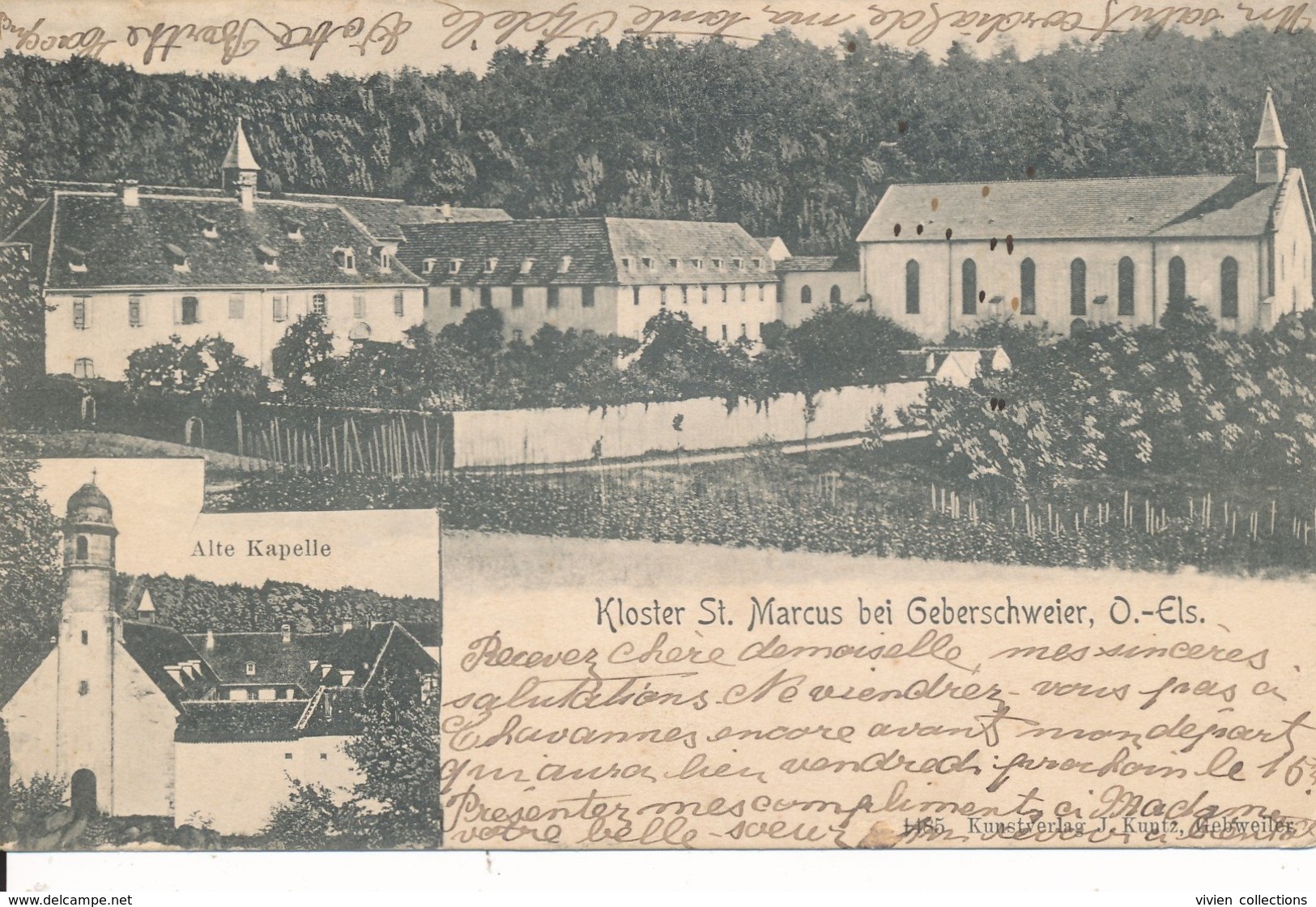 Geberschweier (68 - Haut Rhin) Kloster Saint Marcus Circulée 1910 Altkirch - Autres & Non Classés