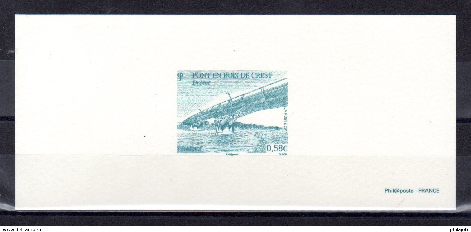 " PONT EN BOIS DE CREST " Sur Gravure Officielle De 2011. N°YT 4544. Parf état - Ponti