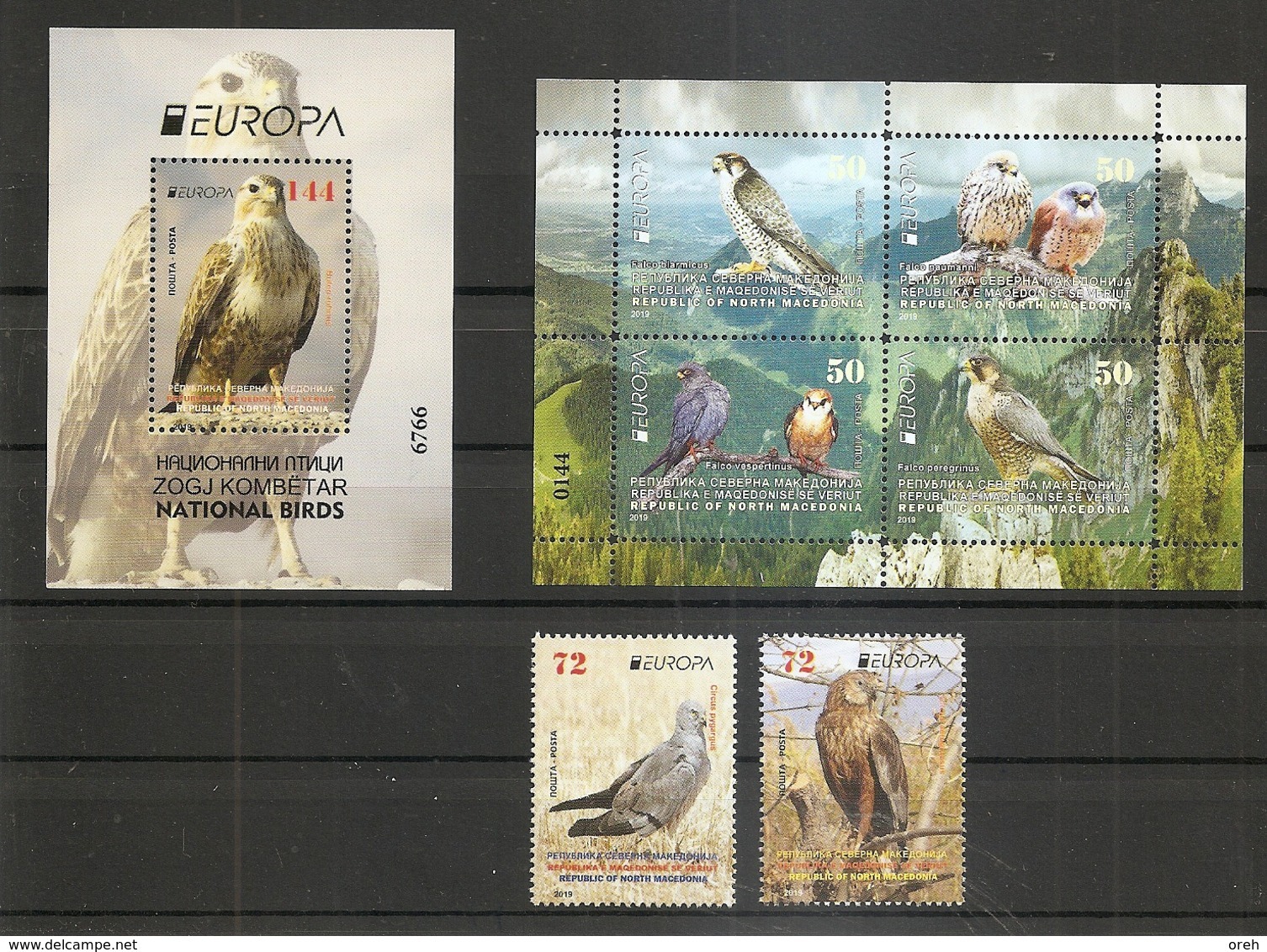 MACEDONIA NORTH,MAZEDONIEN, 2019, EUROPA CEPT,BIRDS,VOGEL,FALCO,BLOCK,BOOKLET,MNH - Macedonia Del Nord