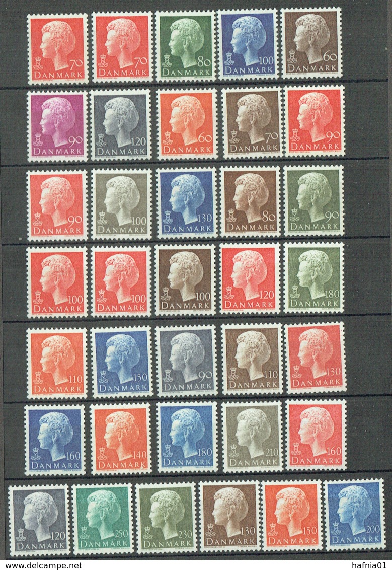 Czeslaw Slania. Denmark 1974/1981. Queen Margrethe II. Collection MNH. - Collections