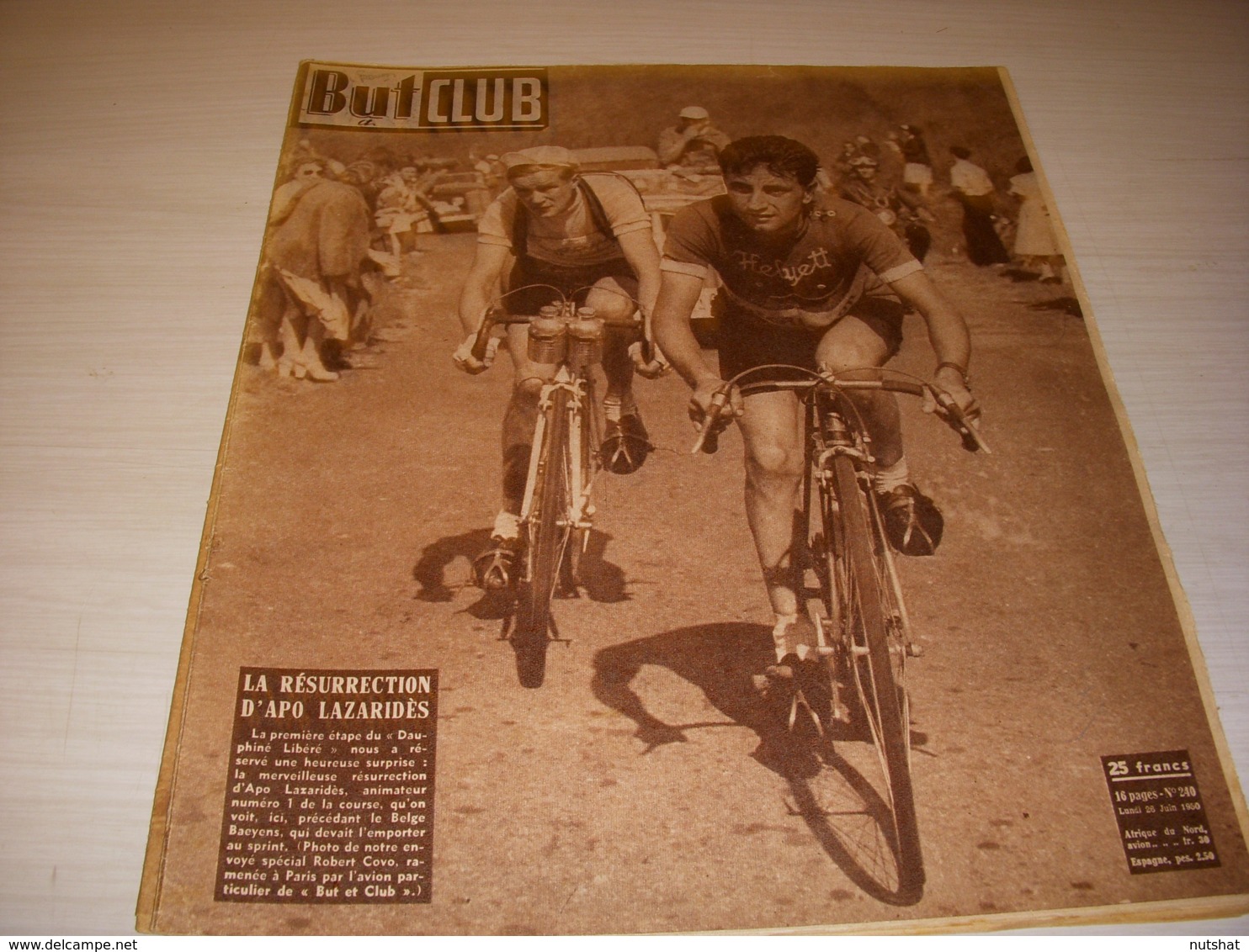 BUT Et CLUB 240 26.06.1950 CYCLISME LAZARIDES AUTO 24h MANS CADILLAC ROSIER - Deportes