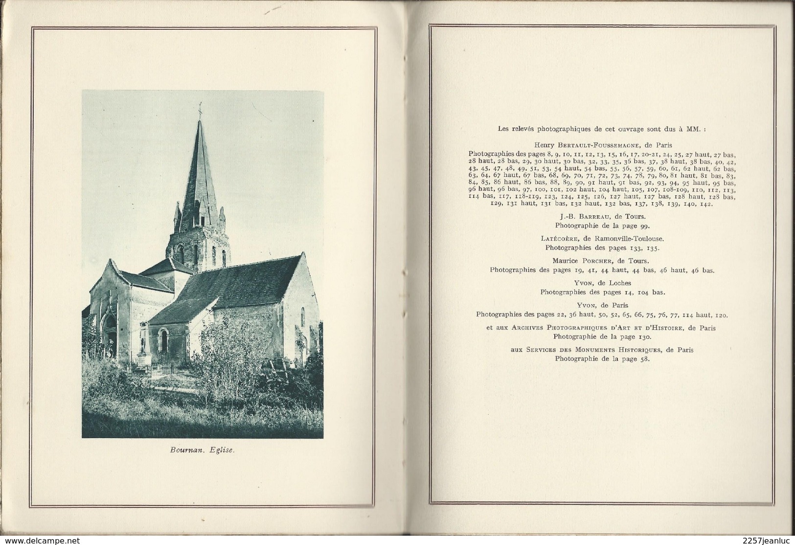 Chateaux de Touraine de Jacques Marie Rougé  Edit J.Rey 1934