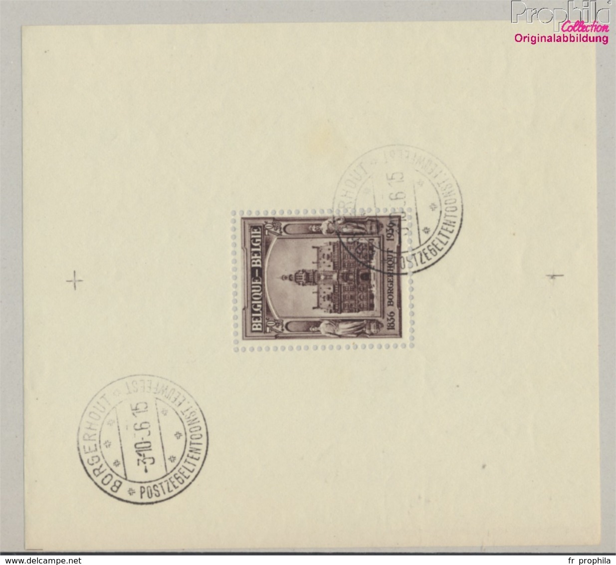 Belgique Bloc 4 (complète.Edition.) Oblitéré 1936 Borgerhout (9350458 (9350458 - Gebraucht