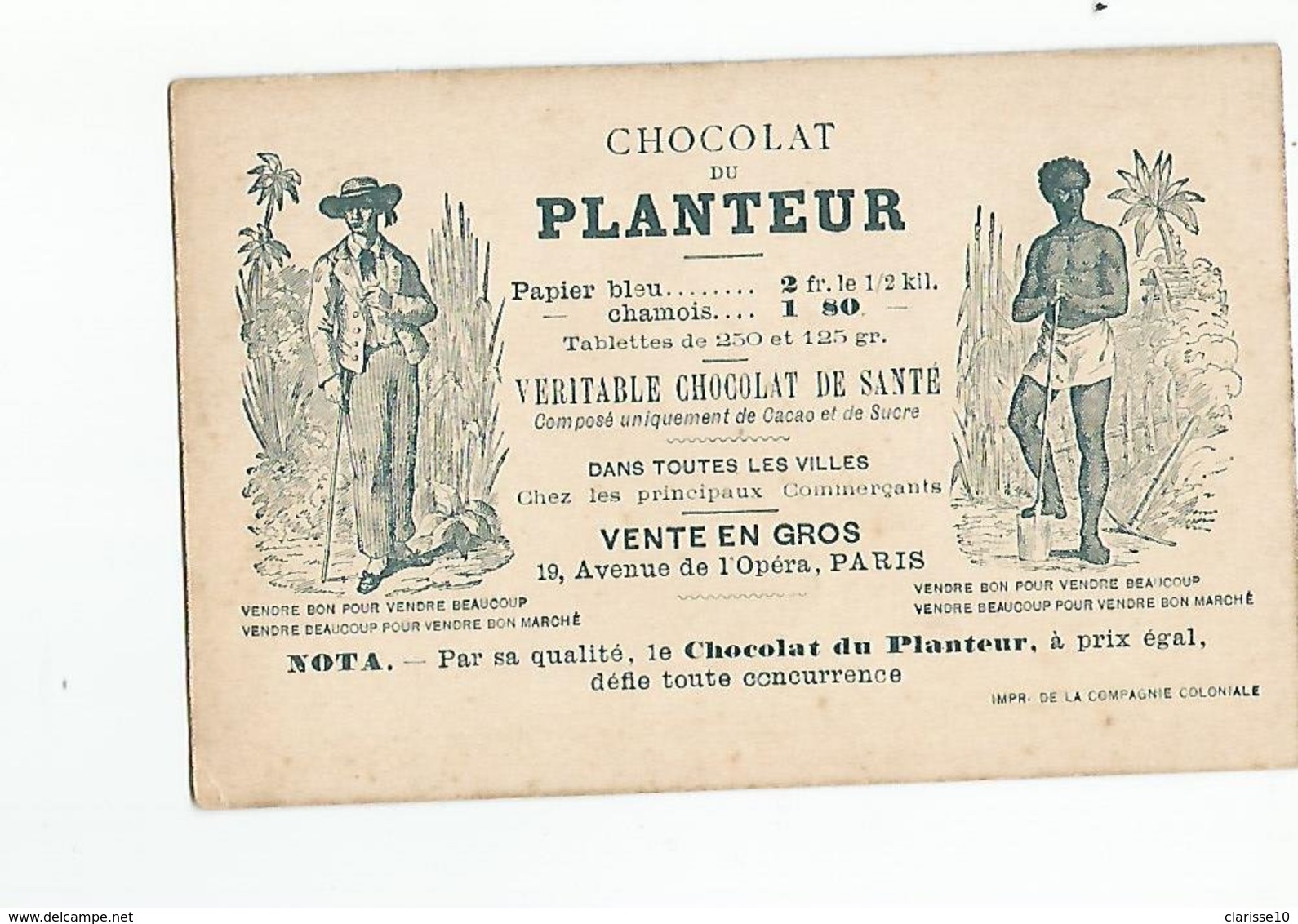 Chromos Chocolat Du Planteur Recettes Utiles - Altri & Non Classificati