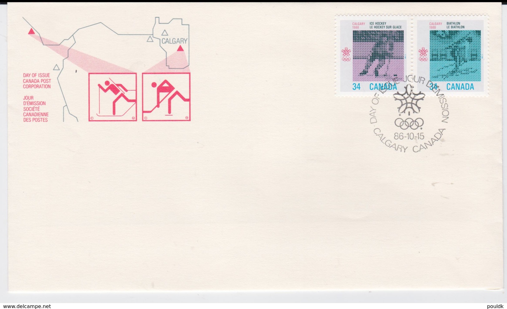 Canada 1988 Calgary Olympic Games - FDC From 1986 (NB**LAR8-51) - Winter 1988: Calgary