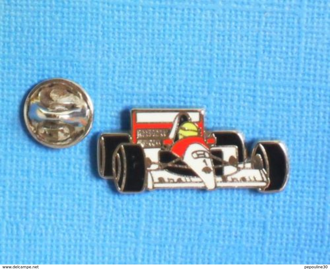 1 PIN'S //   ** F1 / HONDA  Mc LAREN MP4-3 AYRTON SENNA / 1987 / MARLBORO ** . (Locomobile)