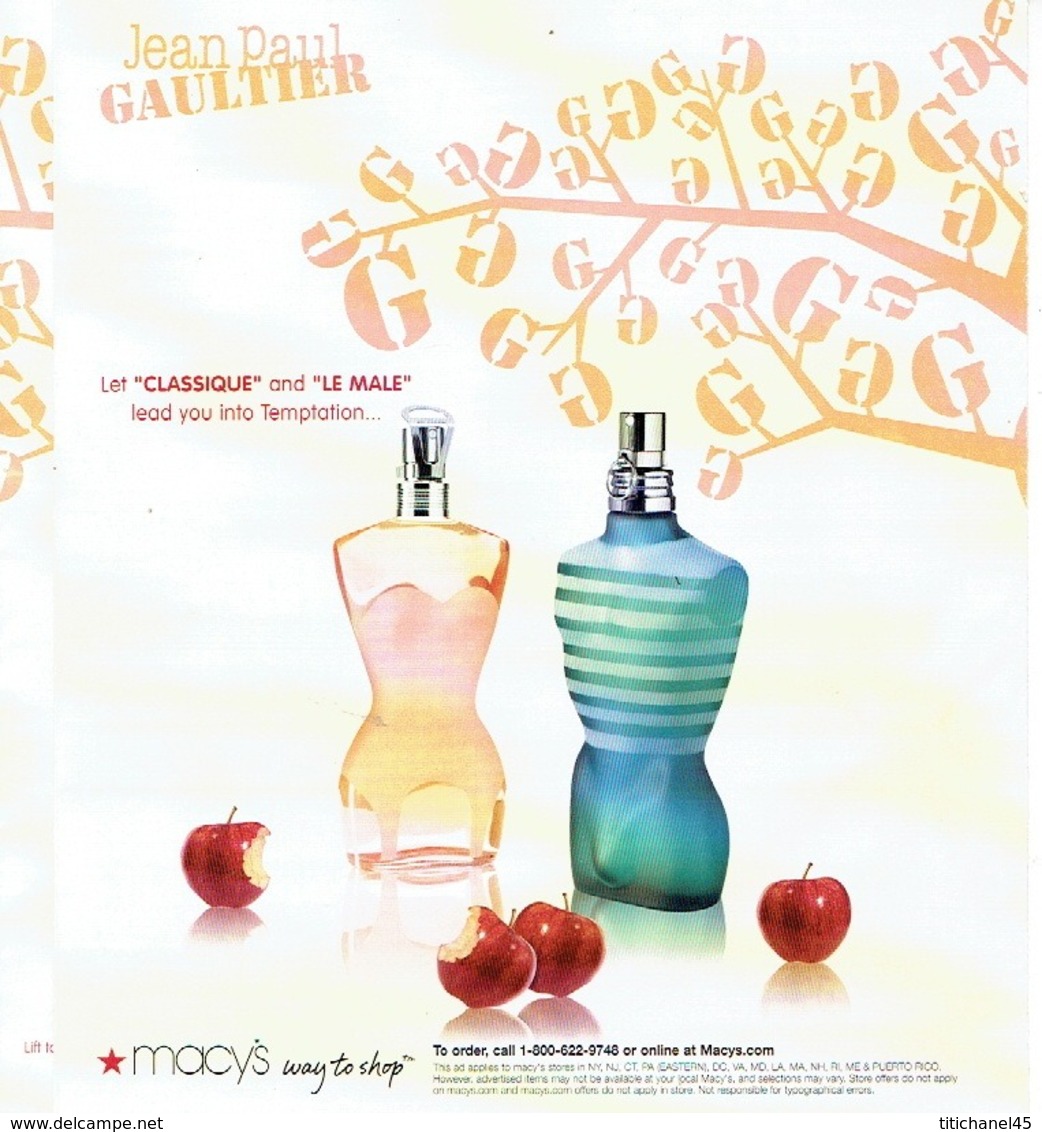 Large Et RARE Rabat Jean-Paul GAULTIER  - SAINT-VALENTIN "Give In To Temptation - Perfume Card USA - 19,2 X 21 Cm - Modern (ab 1961)