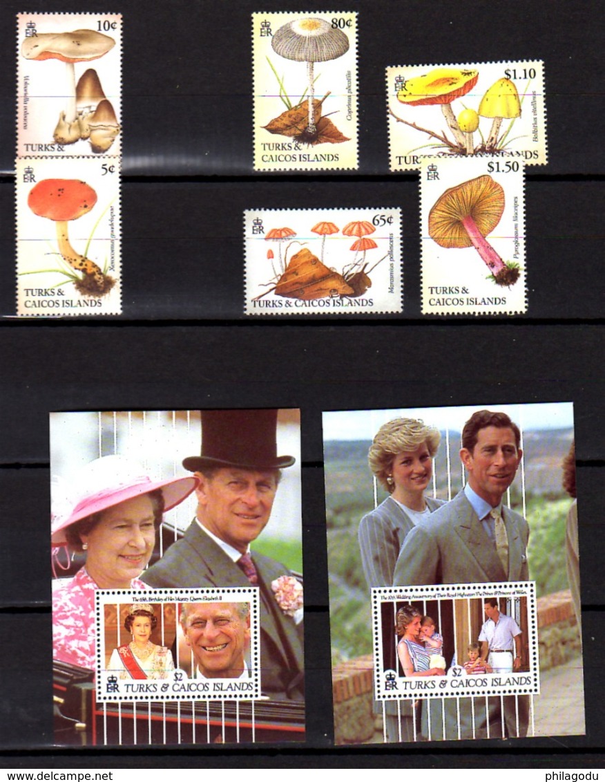 Turks Et Caiques 1991-94, Elisabeth II, Lady Di, Tableaux De David,  BF Entre 103 / 104 Et 112**, Cote 41  E - Turks & Caicos (I. Turques Et Caïques)