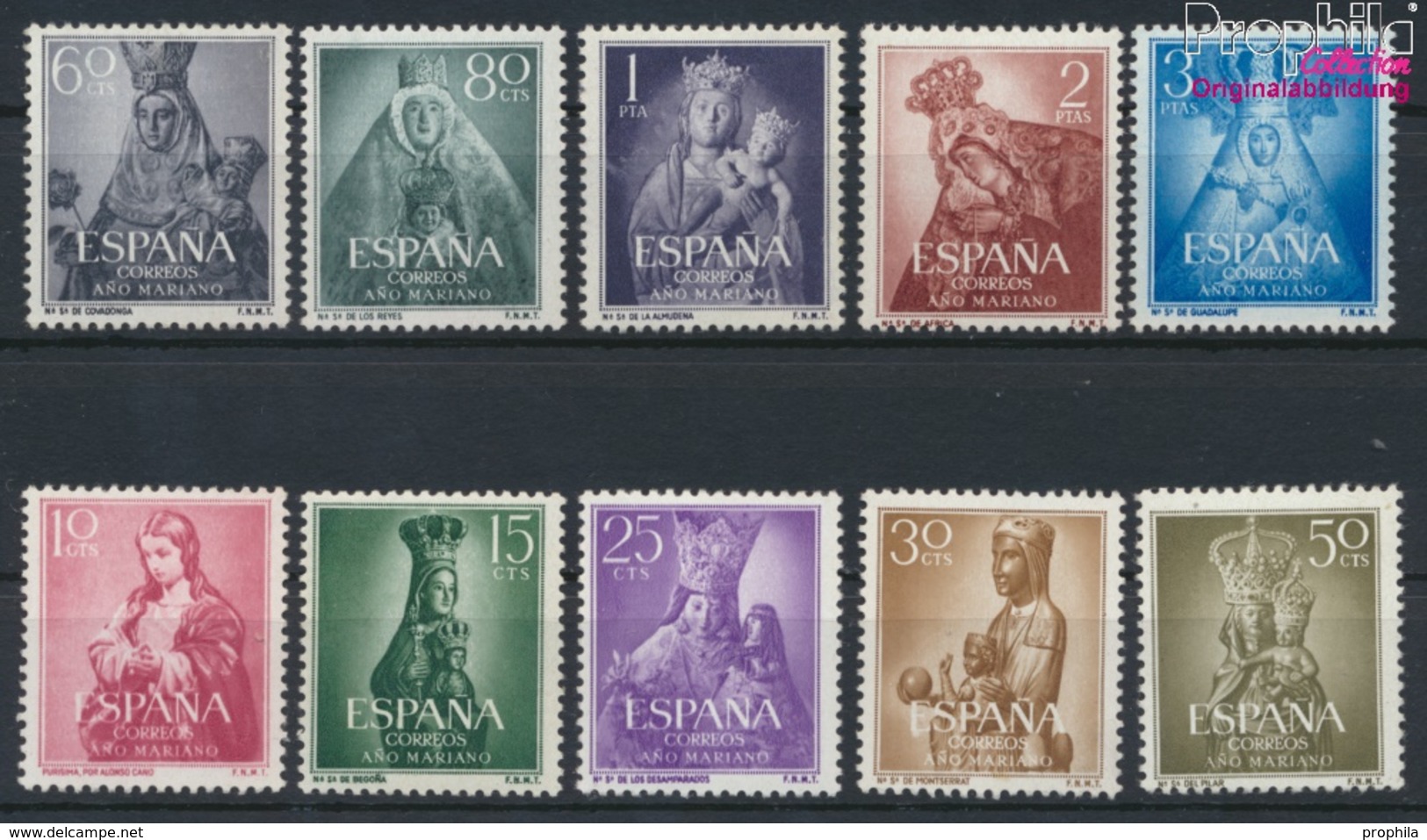 Spanien 1028-1037 (kompl.Ausg.) Postfrisch 1954 Marianisches Jahr (9368678 - Ungebraucht