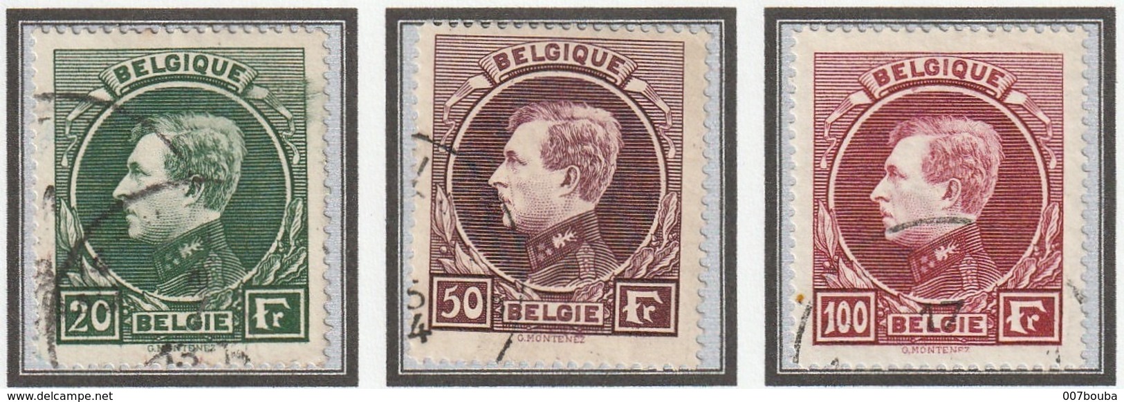 COB N° 209A 291A 292A / Oblitérés - 1929-1941 Groot Montenez