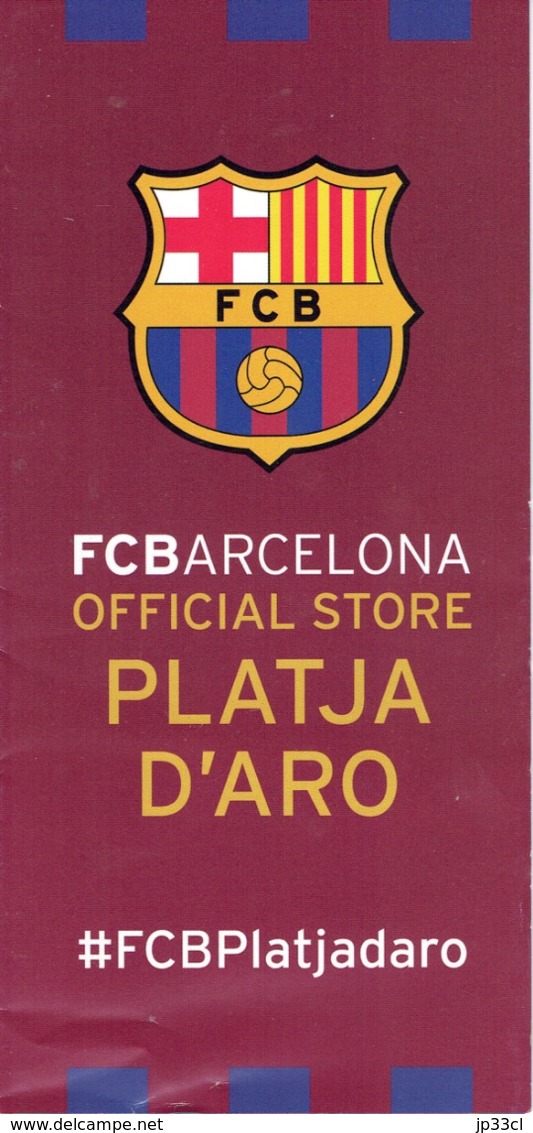 Pique, Messi, Busquets, Etc. Folder FC Barcelona Official Store Platja D'Aro - Publicités