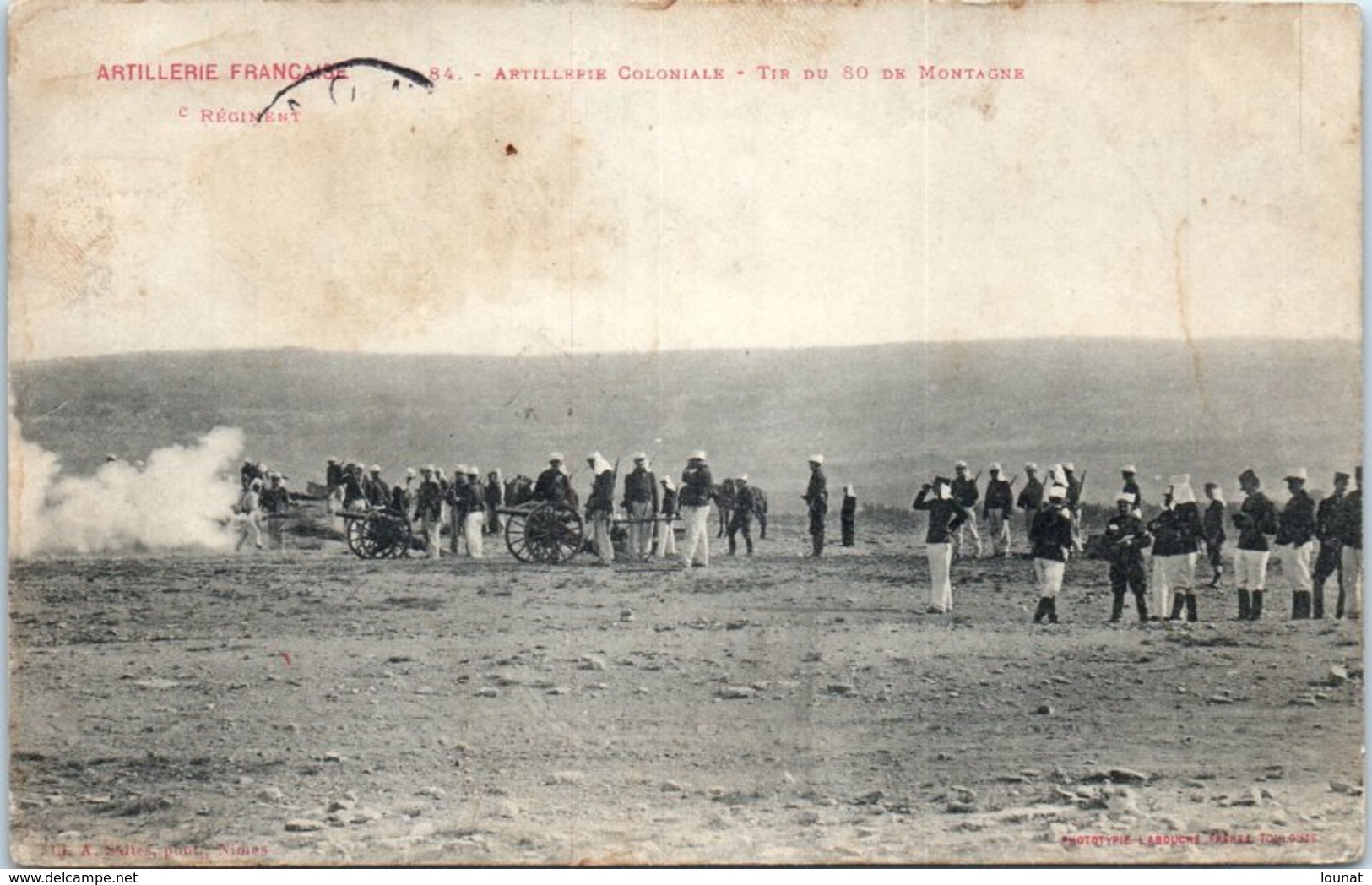 Militaire - Artillerie Coloniale- Régiment - Tir Du 80 De Montagne - Manoeuvres