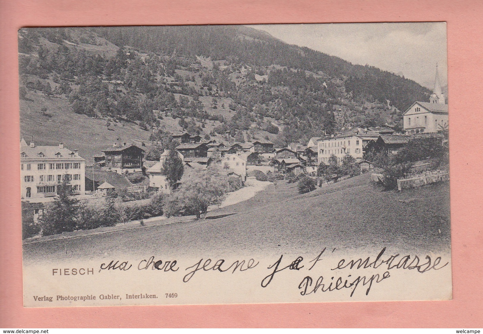 OUDE POSTKAART ZWITSERLAND - SCHWEIZ - SUISSE -     FIESCH  1903 - Fiesch