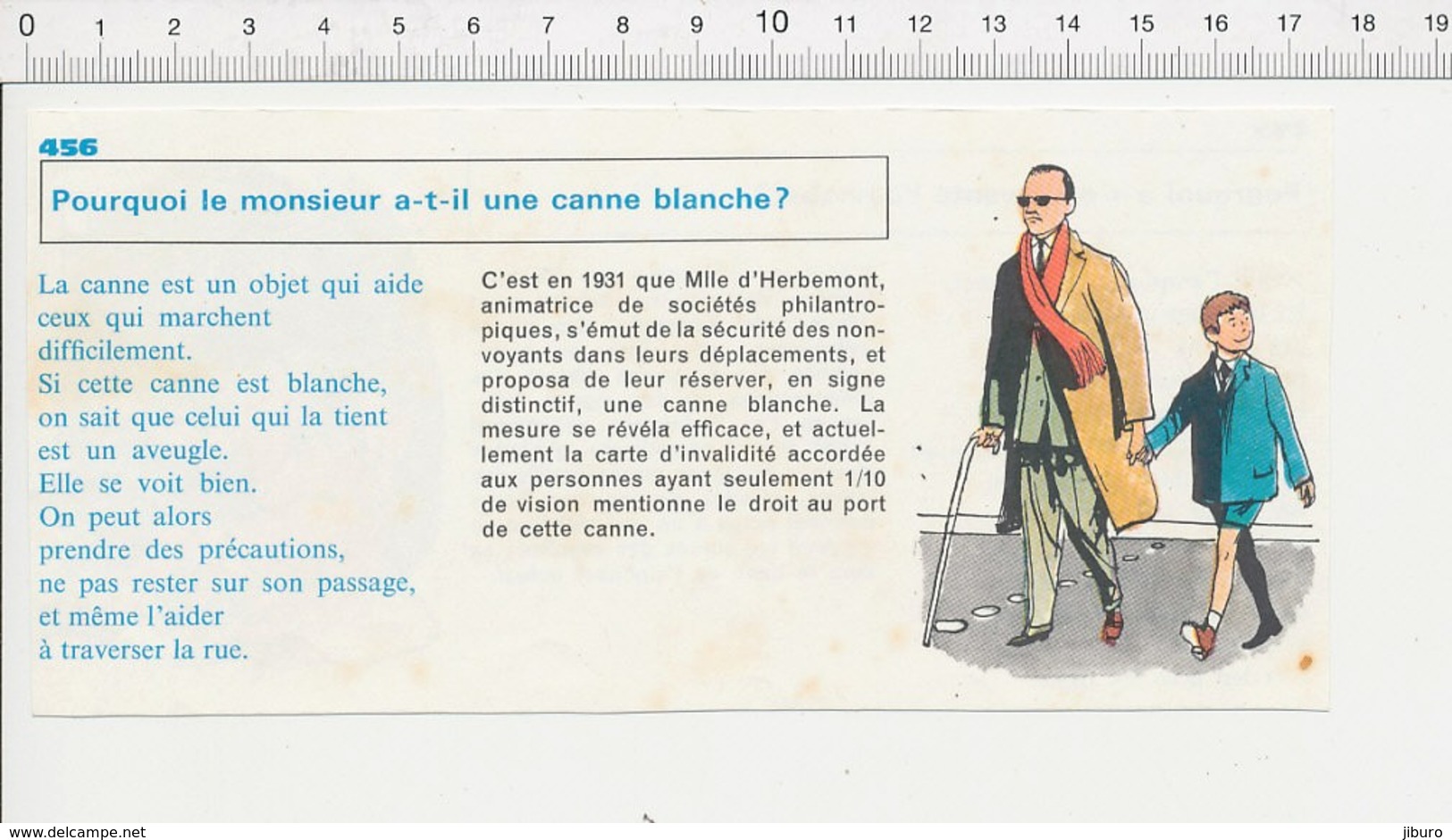 2 Scans Invention Canne Blanche Pour Aveugle Mlle D'Herbemont Alphabet Homme Préhistorique Caverne Peinture Rupestre PF1 - Non Classificati