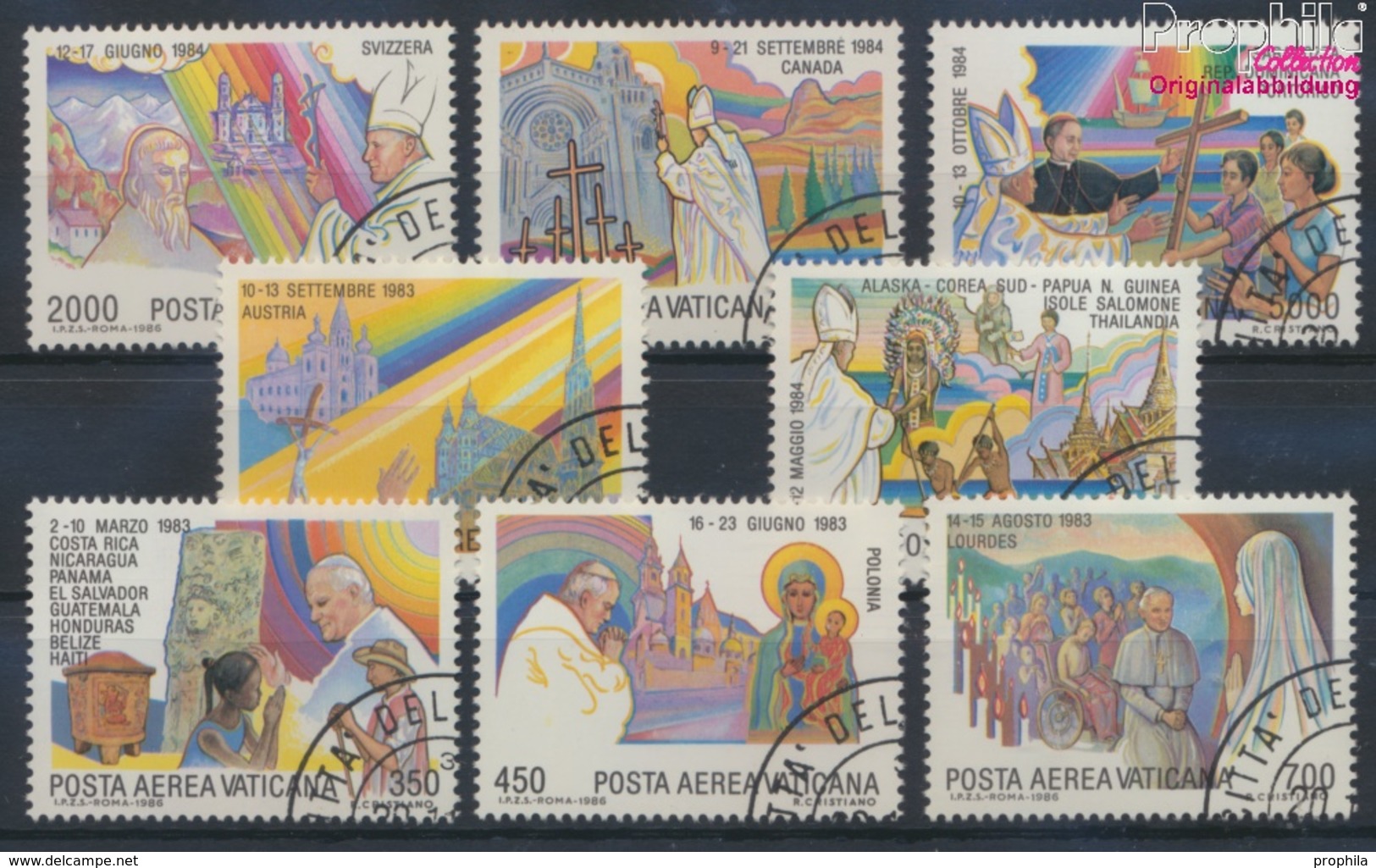 Vatikanstadt 899-906 (kompl.Ausgabe) Gestempelt 1986 Papstreisen (9361589 - Used Stamps