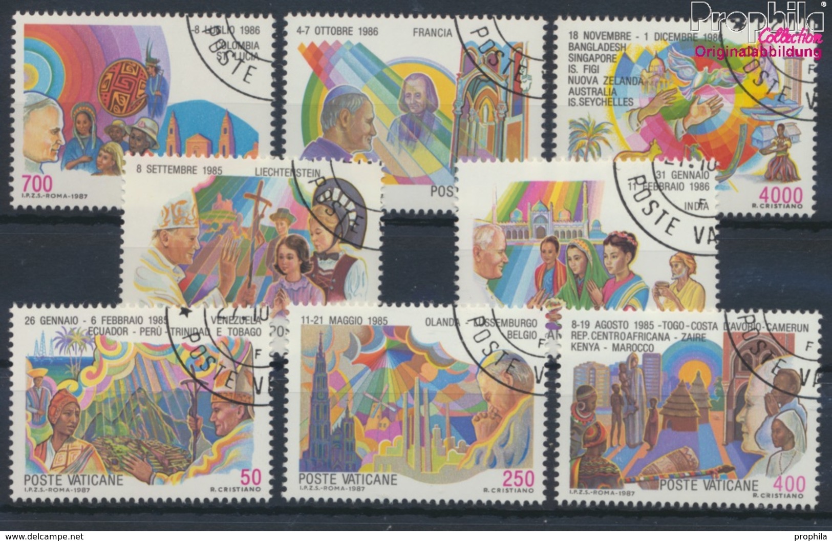 Vatikanstadt 926-933 (kompl.Ausgabe) Gestempelt 1987 Papstreisen (9361596 - Used Stamps