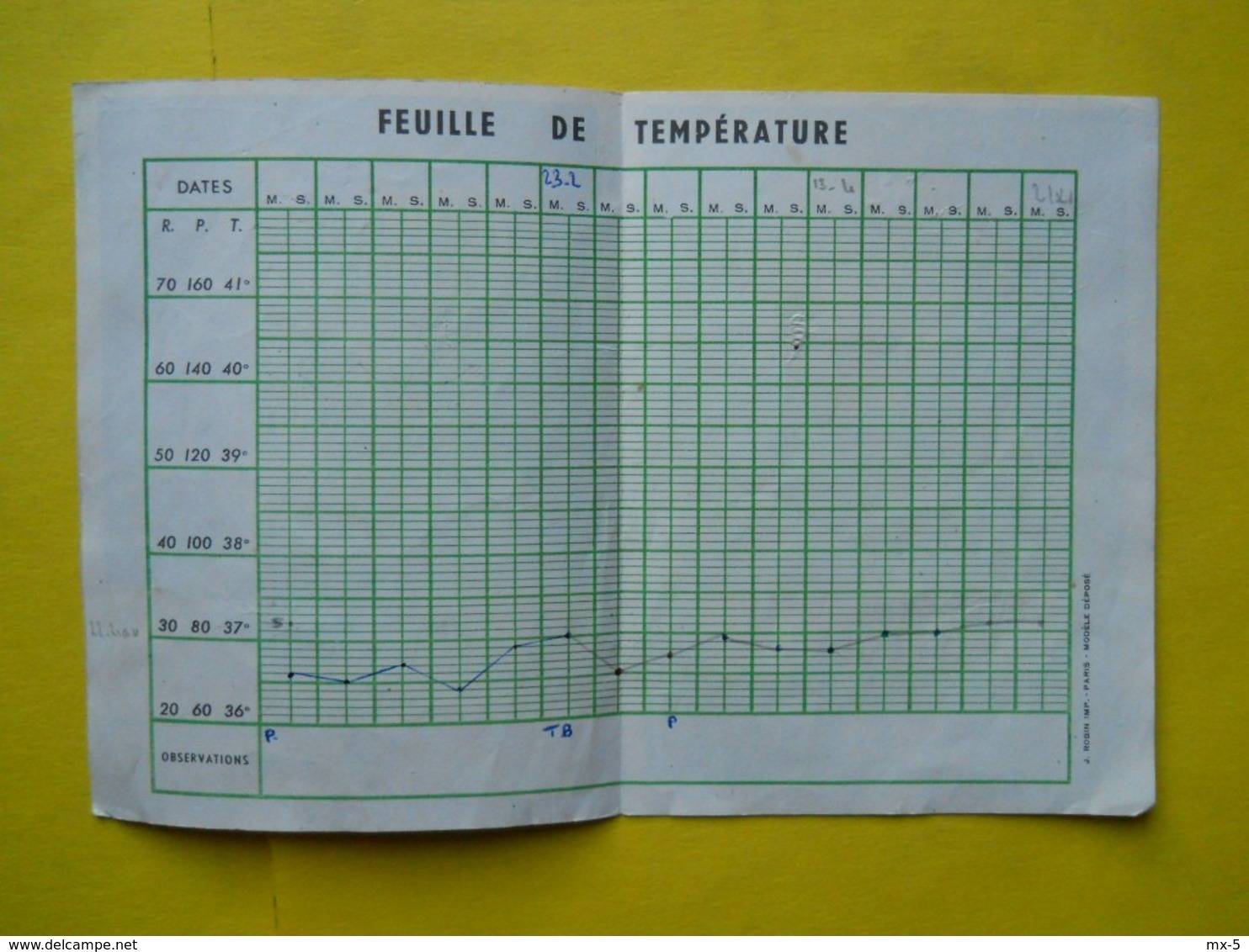 Publicité Aspirine Et Dentifrice ,feuille De Température - Publicités