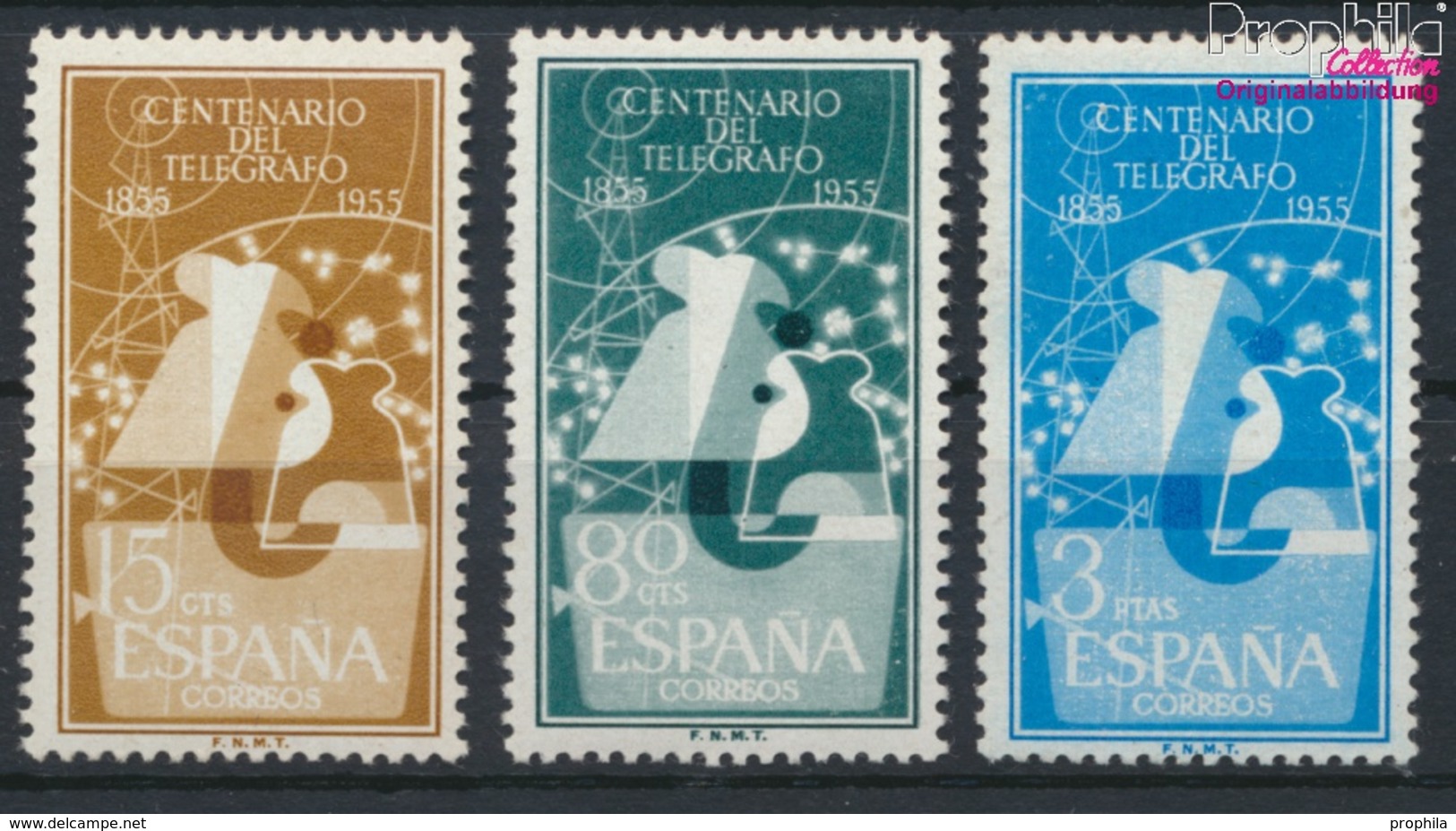 Spanien 1065-1067 (kompl.Ausg.) Postfrisch 1955 Telegrafie (9368676 - Ungebraucht