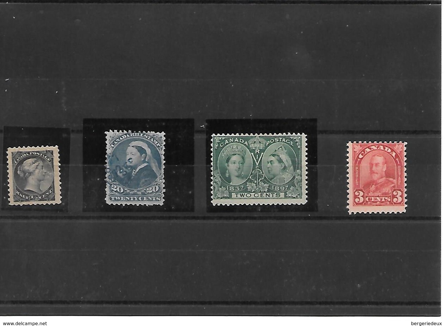 Canada       4 Timbres Oblitérés - Other & Unclassified