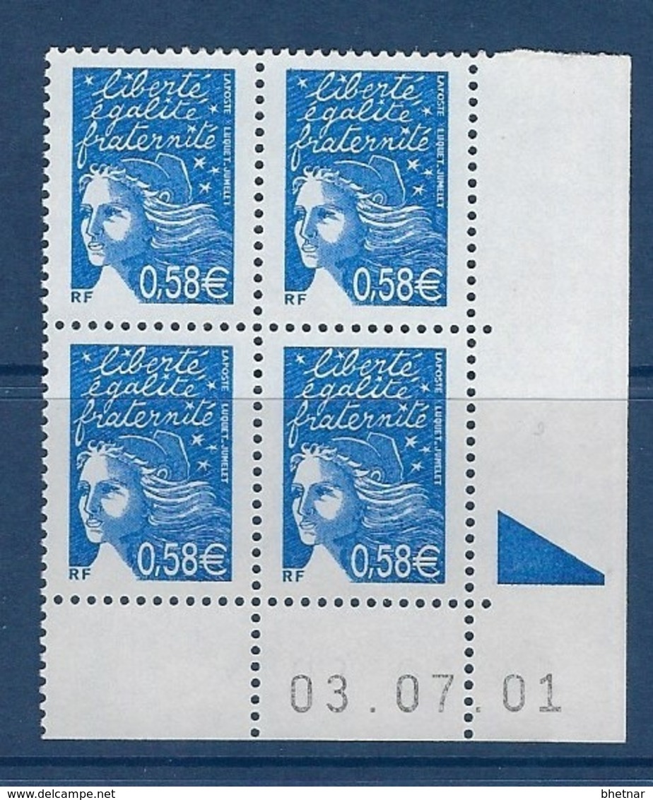 FR Coins Datés YT 3451 " Luquet 0.58€ Bleu " Neuf** Du 03.07.01 - 2000-2009