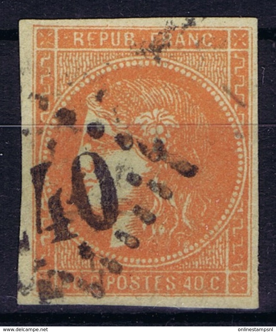 France: Bordeaux 48 Obl./Gestempelt/used   Signiert /signed/ Signé   Calves - 1870 Bordeaux Printing