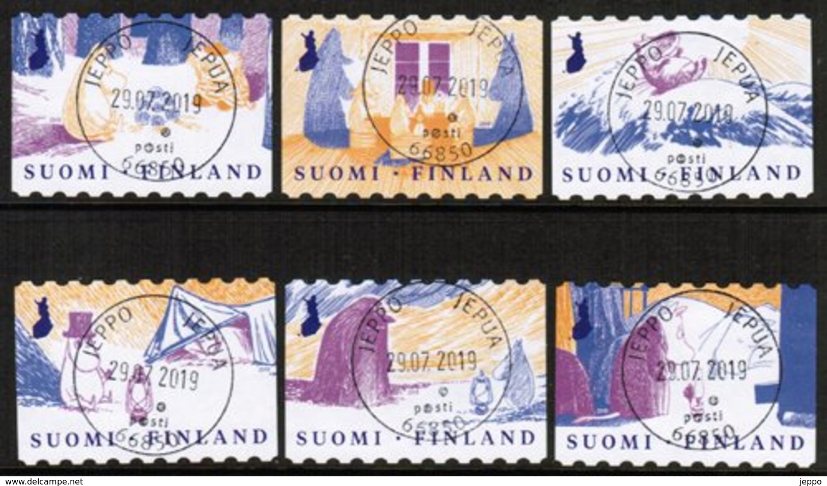 2019 Finland, Moomins, Complete Fine Used Set. - Oblitérés