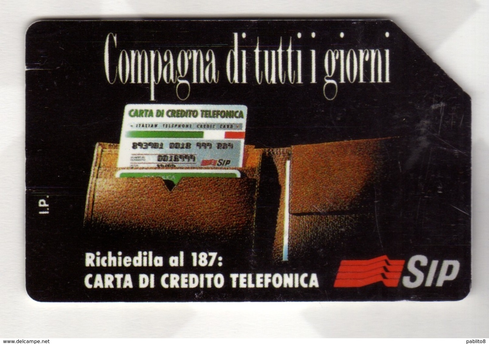ITALIA ITALY SCHEDA TELEFONICA CARTA DI CREDITO SIP COMPAGNA DI TUTTI I GIORNI USATA USED LIRE 5000 - Public Practical Advertising
