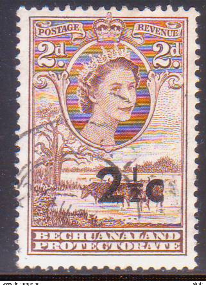 1961 BECHUANALAND Protectorate SG 159 2½c On 2d Used - 1885-1964 Protectorat Du Bechuanaland