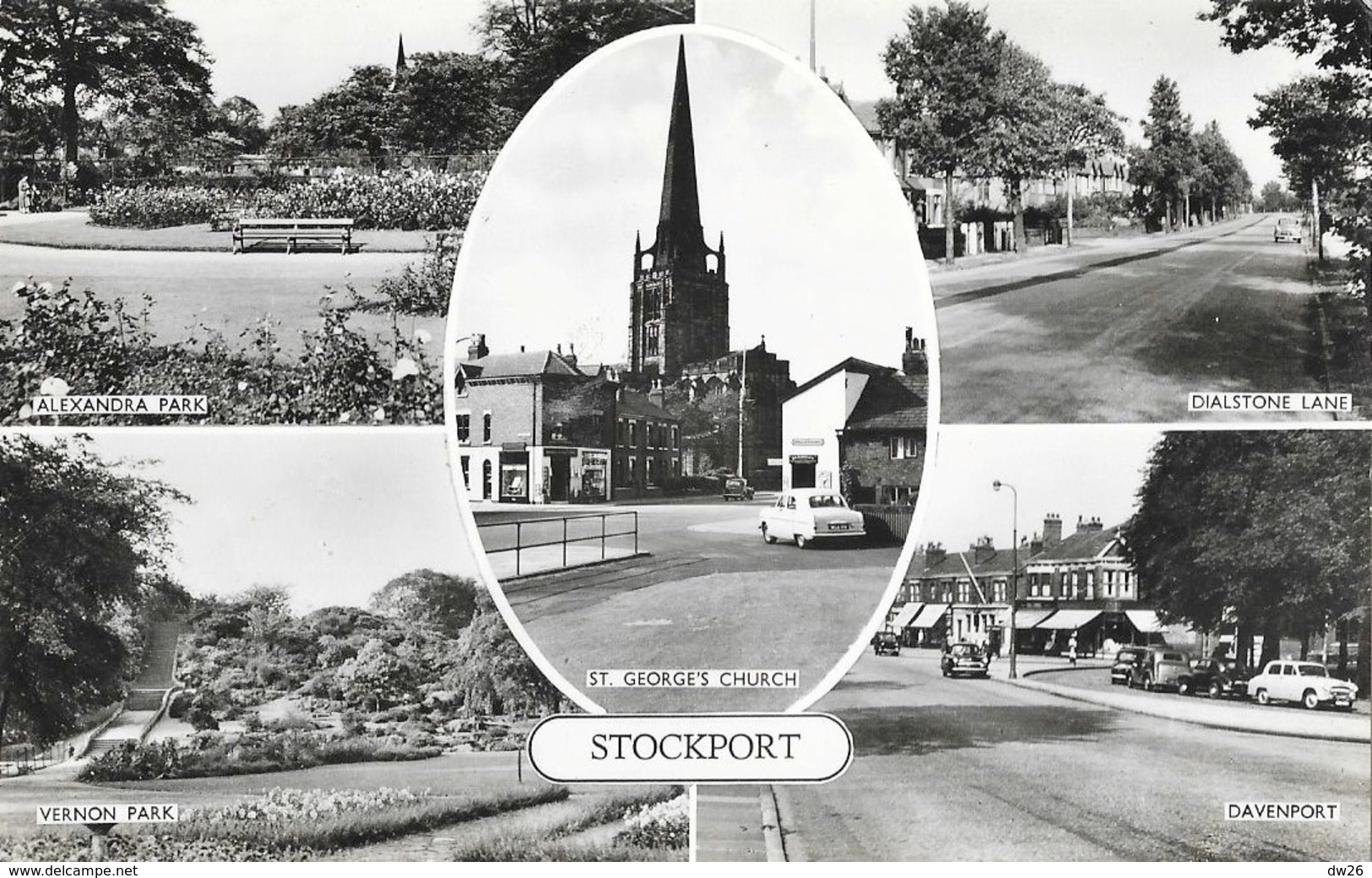 Stockport (Greater Manchester) - Multivues: St George Church, Davenport, Park... Post Card Not Circulated - Manchester