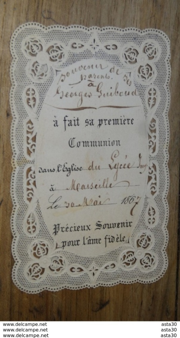 Image Pieuse - Canivet - Premiere Communion - 1867 ….................…MT-T4 - Devotion Images