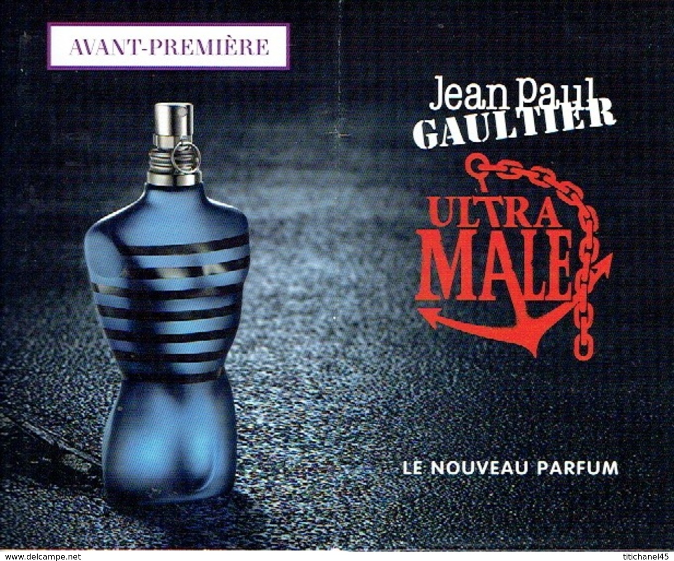 Carte Promo Porte Carte Jean-Paul GAULTIER  "ULTRA MALE"  + Carte Avec Patch - Modern (ab 1961)