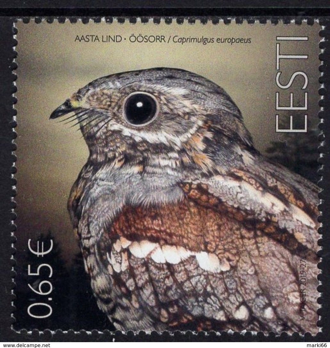 Estonia - 2019 - Bird Of The Year - European Nightjar - Mint Stamp - Estonia