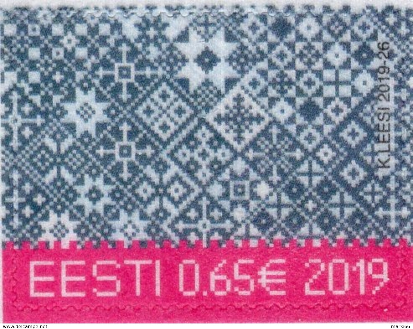 Estonia - 2019 - Christmas - Mint Stamp On Flocked Paper - Estonia