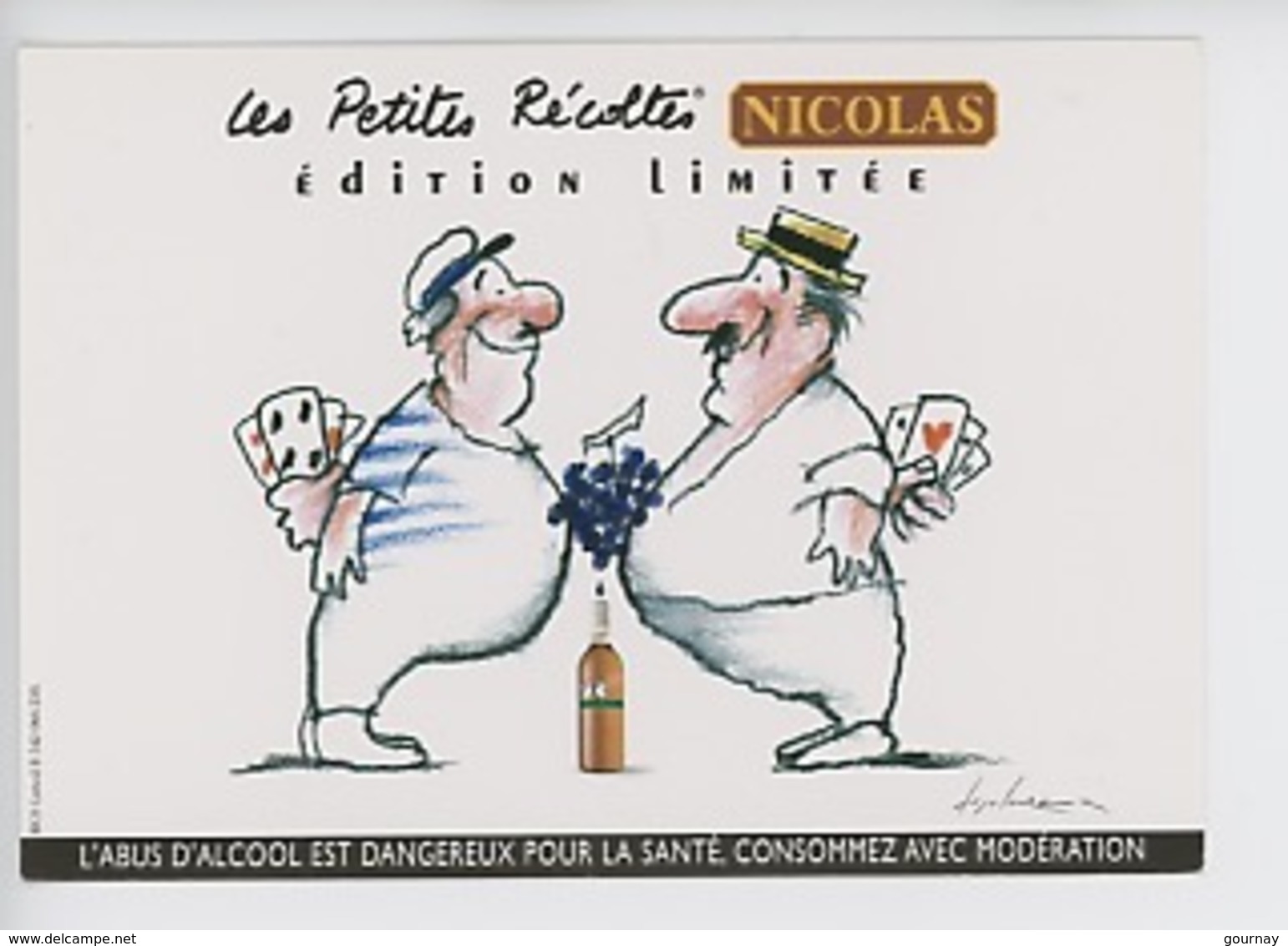 NICOLAS Petites Récoltes Vin Pays Portes Méditerranée Rosé 2005 (cp Vierge) Desclozeaux Humour Marseille Joeur Carte - Publicité