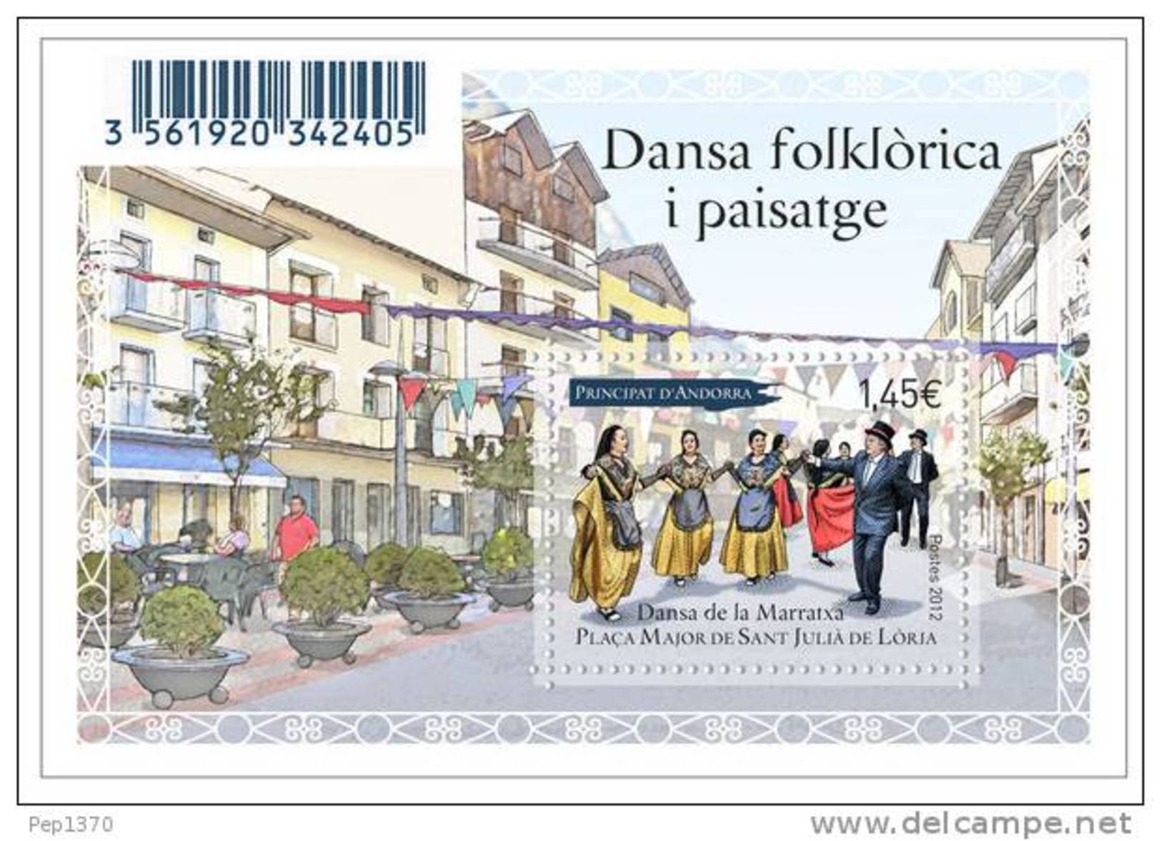 ANDORRA FRANCESA 2012 - DANZA DE LA MARRATXA - PLAZA DE SANT JULIA DE LORIA - 1 BLOCK - Nuevos