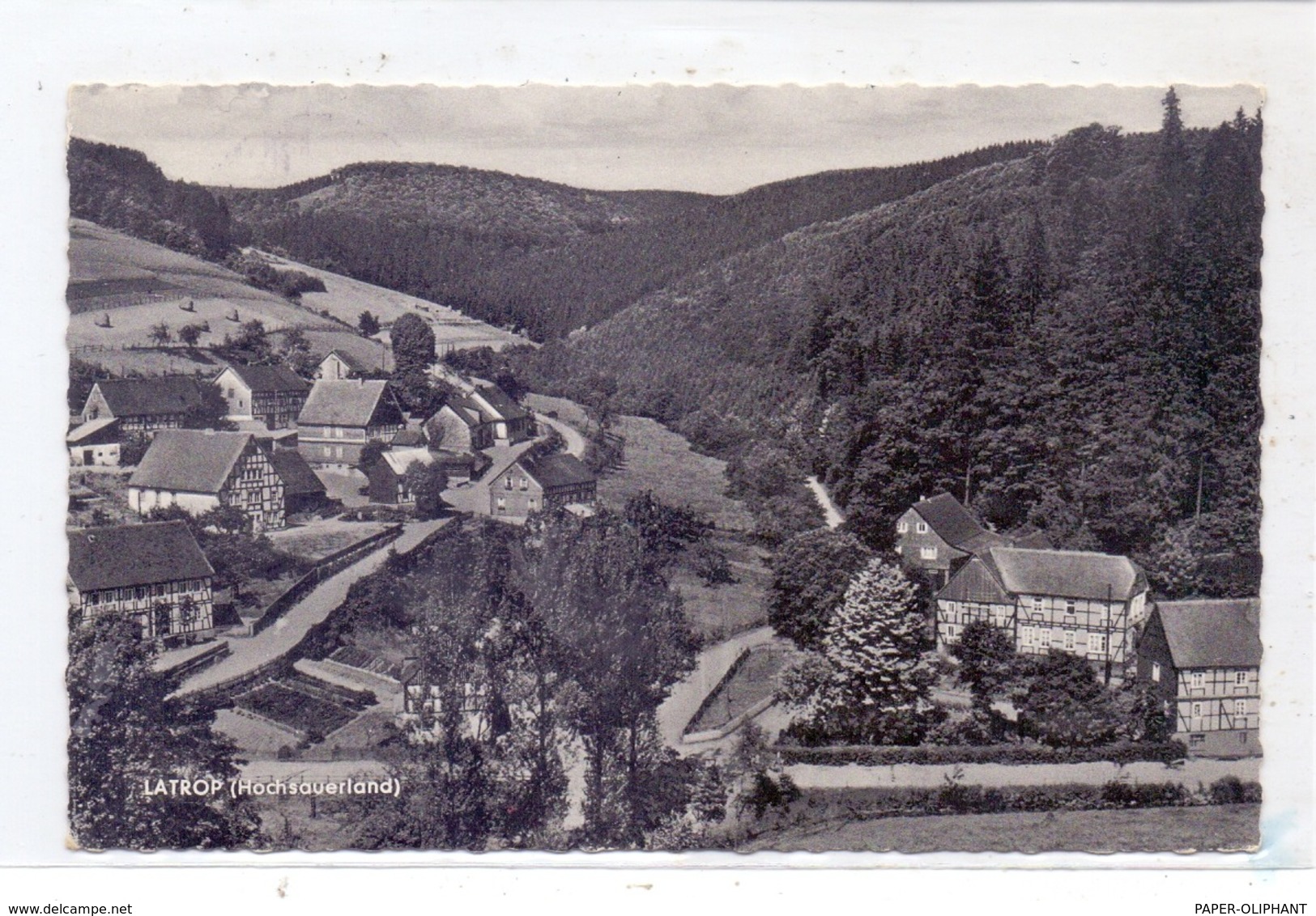 5948 SCHMALLENBERG - LATROP, Dorfansicht 1960, Verlag Grobbel - Schmallenberg