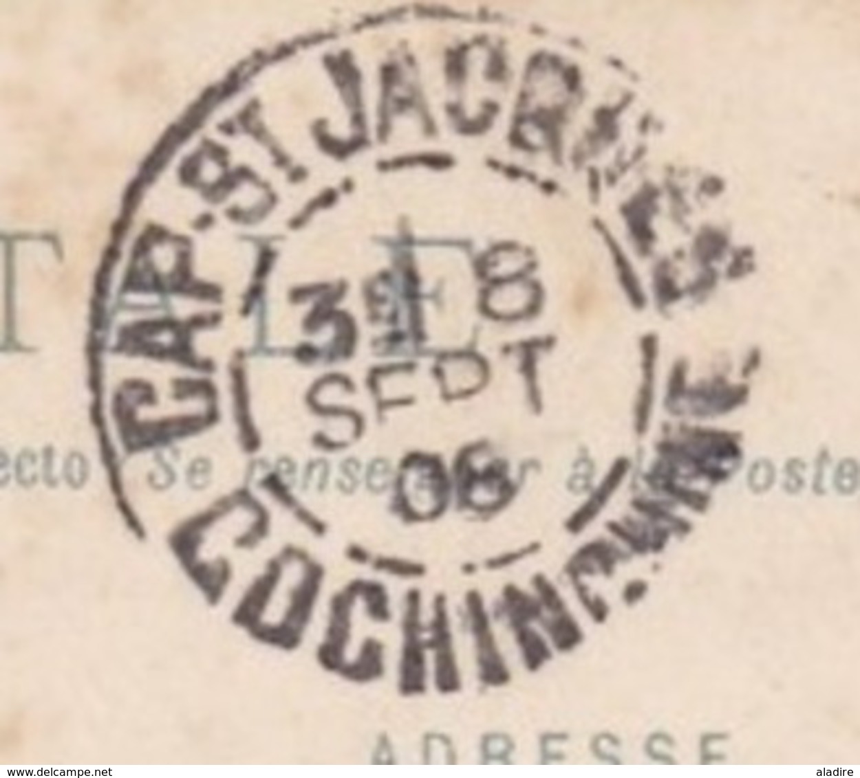 1908 - 10 C Rouge Grasset YT 28 Sur CP De Cap Saint Jacques, Cochinchine, Indochine Vers Rennes Puis Paris, France - Lettres & Documents